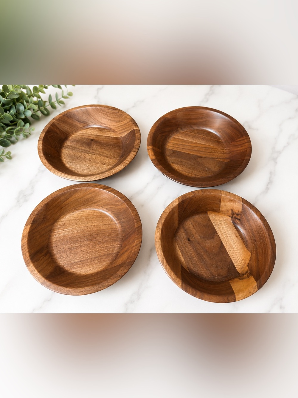 Vintage Original Walnut Bowl Factory Store Set of 4 Walnut Wood Bowls Lebanon MO
